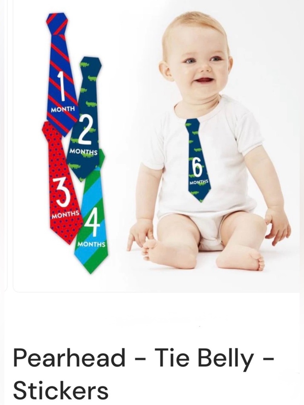 Pearhead Baby’s First Year Photo tie belly stickers 1-12 Mo, 4 patterns, EUC - Picture 6 of 10